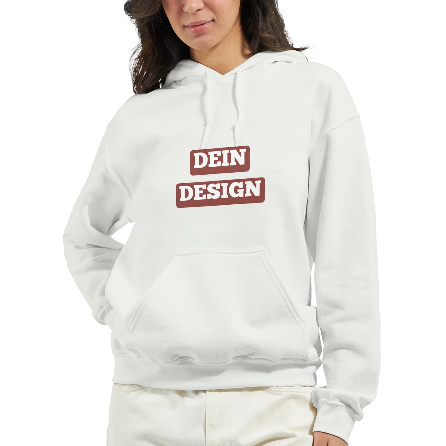 Dein-Design-unisex-hoodie-bedrucken-lassen-weiß-frau